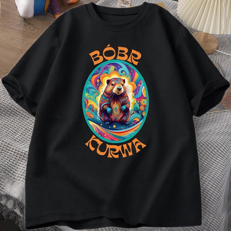 Bbr Kurwa Gladiator T Shirts for Unisex WOMEN The Glory of Rome Graphic TShirt Bober Beaver Boberek Tshirt Casual Graphic Tees