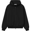 Essentials SS25 Fleece Zip-Up Hoodie Men Hoodies Jet-Black 192DT256240F
