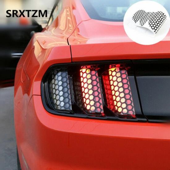 6pcs Rear Tail Light Sports Style Stickers Cover Trim For Ford Mustang 15-19