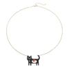 Delightful Animal Theme Pendant Necklace Puss Fish Dog Bone Collarbone Chain Acrylic Alloy Neck Jewelry for Daily Wear
