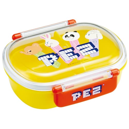 Skater Children's Bento Box, 360ml Capacity, with a Fluffy Lid, Made in Japan, Single Tier, Dishwasher and Microwave Safe, PEZ, for Boys and Girls, QA