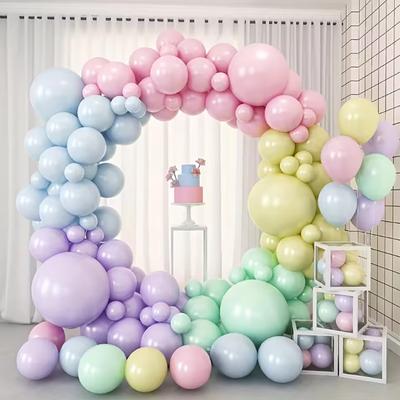 105 Pieces of Macaron Colored Balloon Wreath Arch Set, Suitable for Decoration Such As Weddings, Birthdays, Parties, Etc
