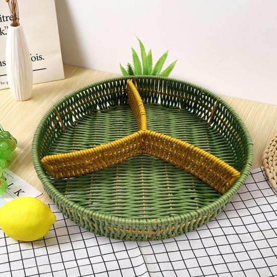 

Лоток для хранения, многофункциональные товары для дома, долговечная плетеная корзина для хранения из ротанга, привлекательное украшение для дома, экологически чистый