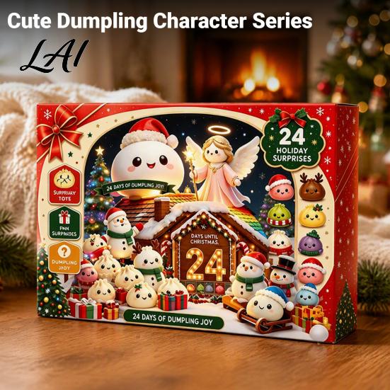 Christmas Gift Calendar 2026, Squeeze Advent for Kids 24 Days Mini Dumpling Figures Countdown