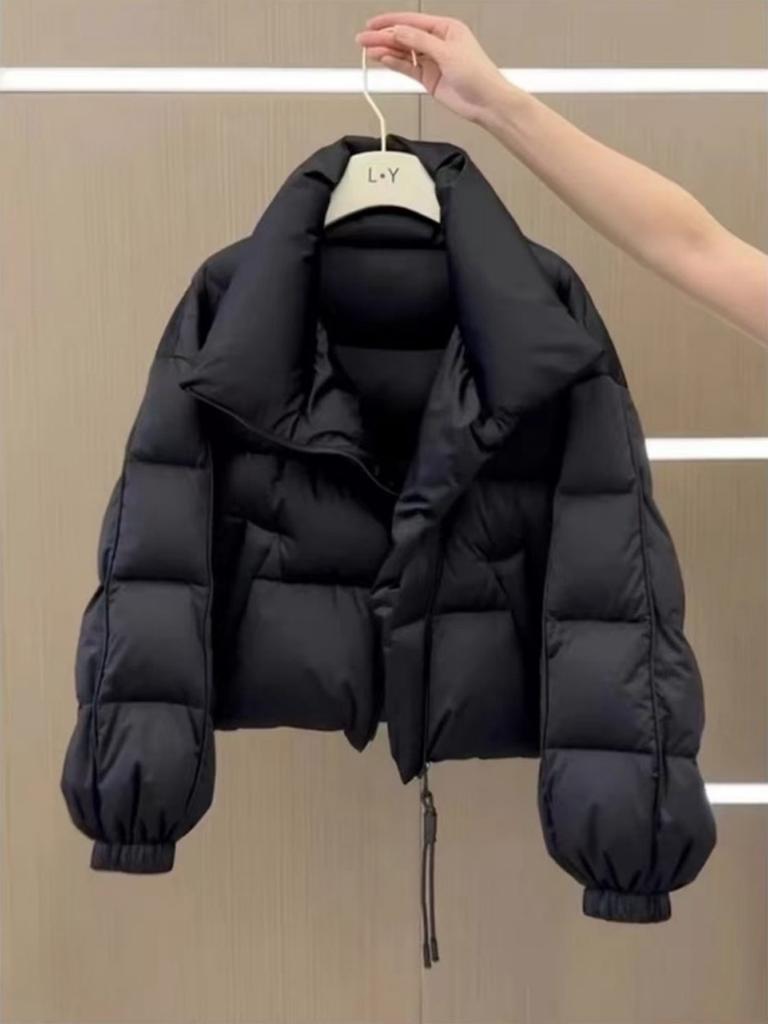 Women's Cotton Jacket Winter Short Length Korean Style Personalized Irregular Cotton Coat Fashion Thick Warm Loose Casual Coat