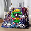 Marvin The Martian Animal Funny Throws Blanket Hiking Picnic Super Soft Quilt Bed Thermal Kawaii Flannel Blanket birthday gift