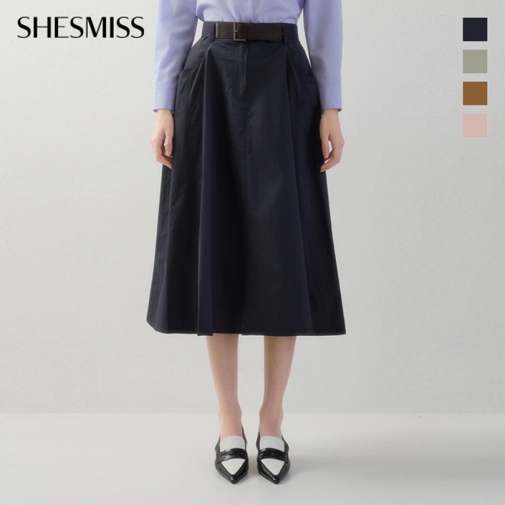 

She S miSS Pin Tuck Belted Skirt SwwSko11060 Camel/55