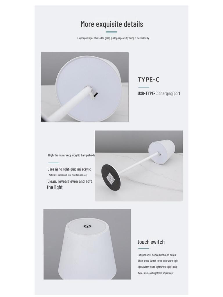 Minimalist Eye Protection Night Light: Creative Atmosphere Table Lamp for Bar, Restaurant, or Study