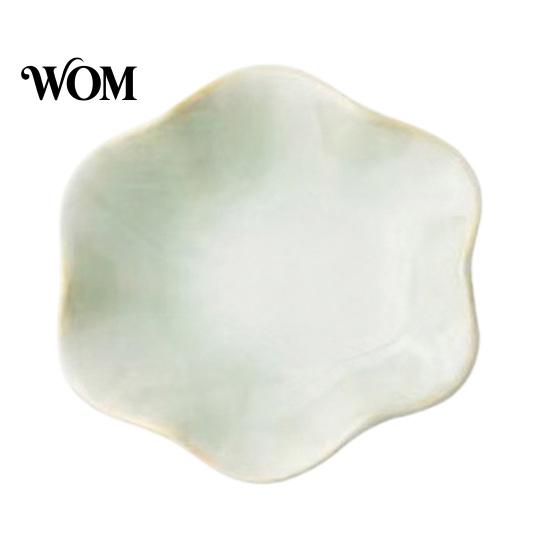 Ceramic Dipping Dish Soy Sauce Plate, Lotus Leaf Design, High-Temperature Fired Home Decorative Unique Texture Jewelry Holder, for Vinegar Snack Small