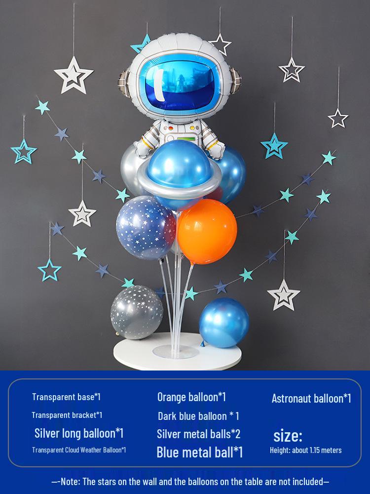 Space-Themed Astronaut Birthday Decorations for Boys: Floating Balloons & Party Supplies