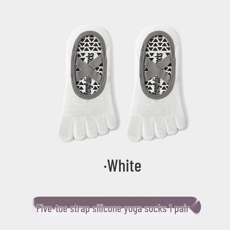 Non-Slip Women's Yoga Toe Socks - Lightweight Summer Pilates Socks for Beginners