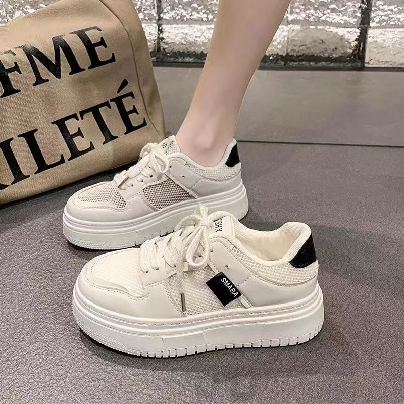 Frühling und Sommer dicke Sohle Schuhe Großhandel Netz atmungsaktiv kleine weiße Schuhe dünne Netzschuhe