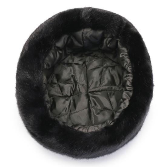 Winter Hat No Brim Ergonomic Keep Warm Padded Thickened Winter  Wear Imitation Mink Winter Head Plush President Hat for Outdoor