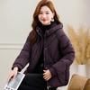 New hooded down padded clothes mother padded jacket middle-aged and elderly padded clothes women's short padded clothes winter coat
