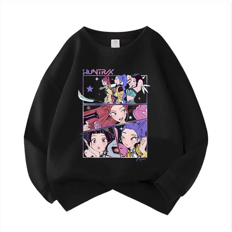Mikina s kapucí pro děti s kulatým výstřihem Film Unisex Mikiny Manga Dětská Kpop Mikina Dětská Mikina Roztomilá Mikina s tygrem pro kluky a holky