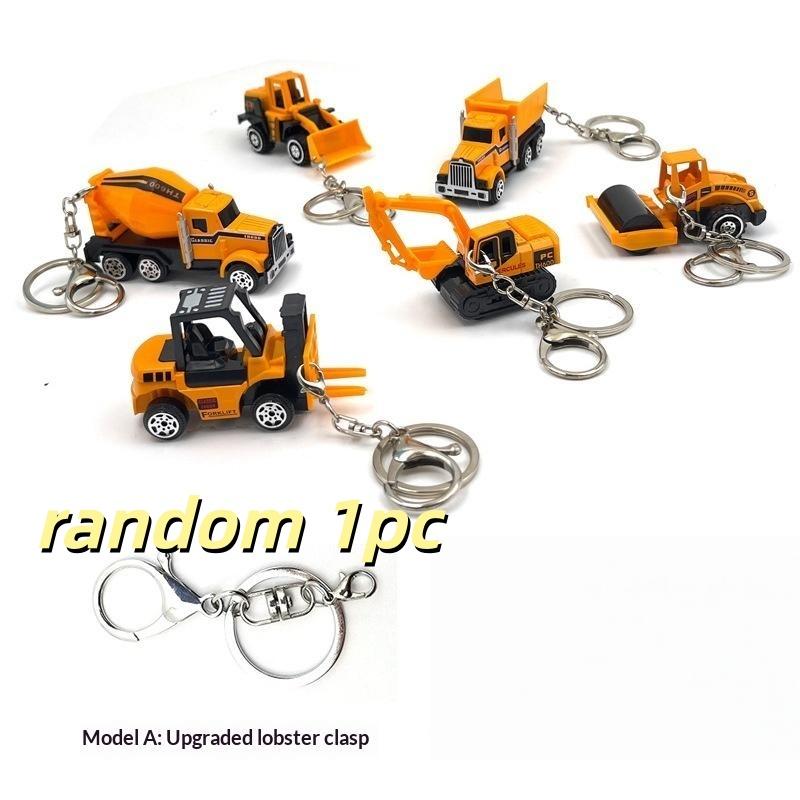 Mini Excavator Keychain Rustproof Alloy Construction Vehicle Pendant Creative Bag Ornament for Construction Lovers