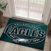 Philadelphia Eagles Design Kristall-Samt-Teppich Gemütlich Nicht?Rutschfester Teppich mit Aufdruck für Schlafzimmer Wohnzimmer Eingang