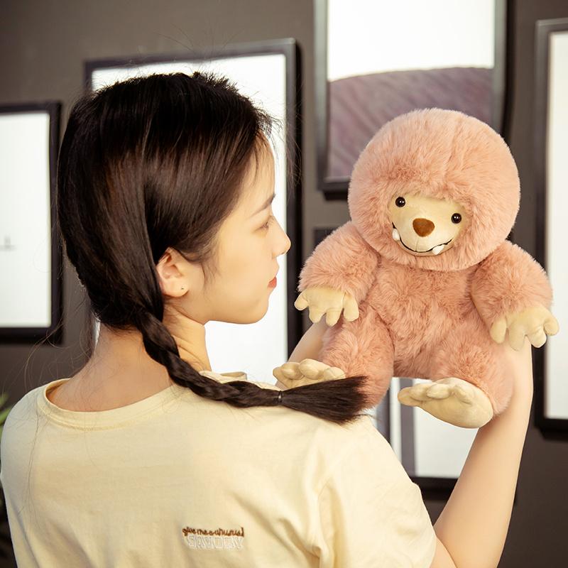 Big Foot Animal Sitting Posture Male Plush Toy Brown Cute Funny Home Furnishing