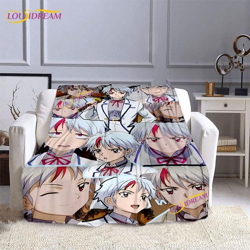 Cartoon Hanyou No Yashahime Printed Blanket Inuyasha Flannel Blanket Throws On Sofa Bed Home Bedspread Warm Gifts for Kids