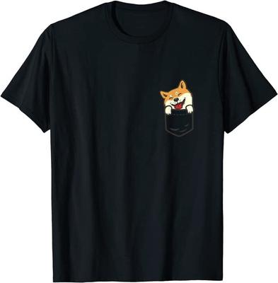 Süßes Shiba Inu In Your Pocket Akita Hundeliebhaber-Besitzer-Unisex-T-Shirt