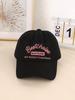 letter best wishes unisex all season fashionable pure cotton retro  baseball cap
