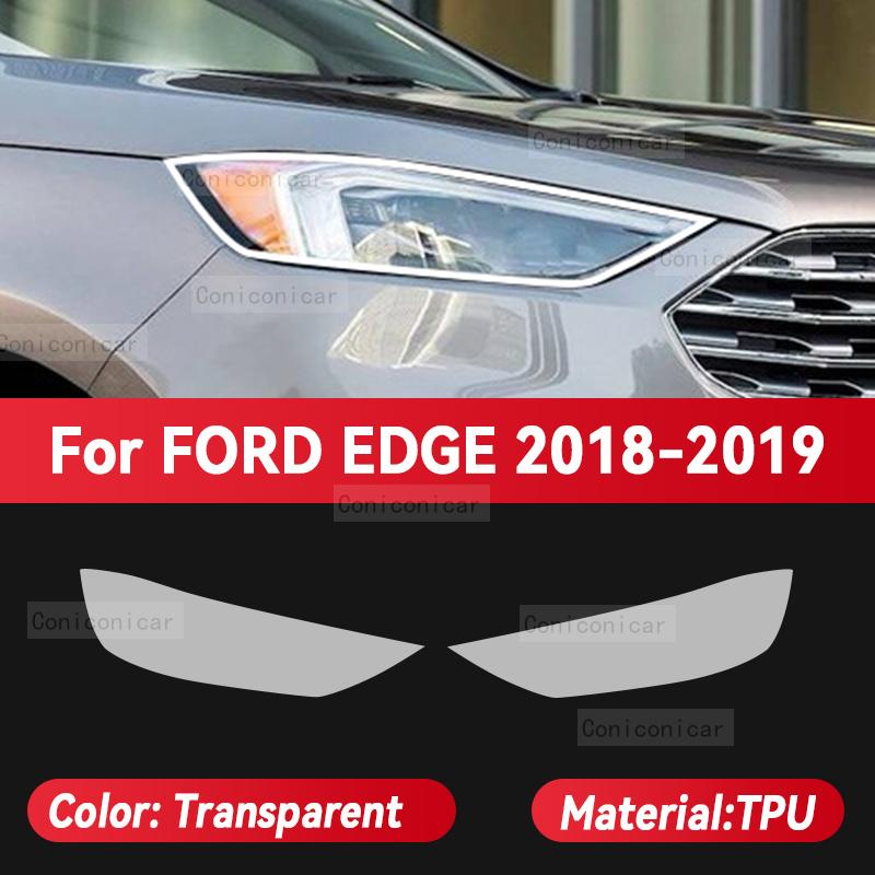 For FORD EDGE 2015-2019 Car Headlight Transparent TPU Protective Cover Film Front Light Tint Change Color Sticker