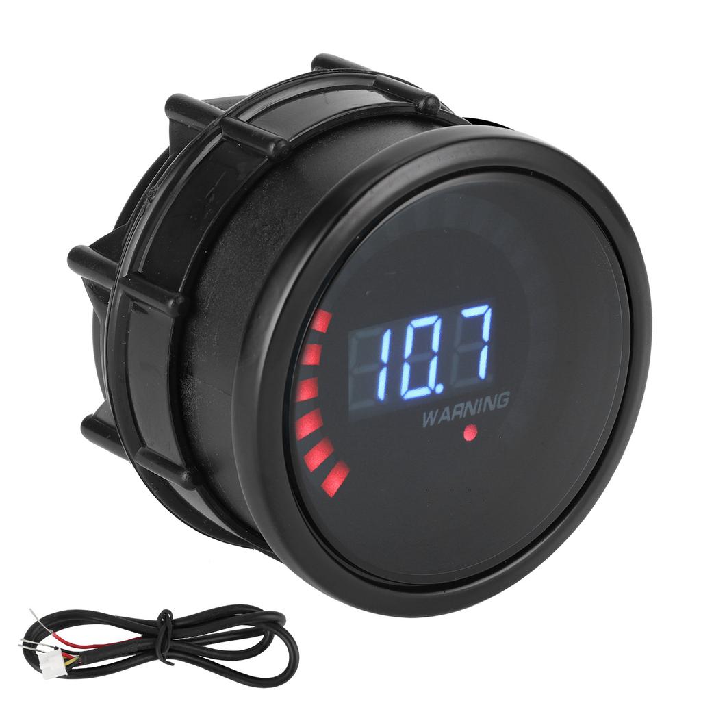 Universal Voltmeter Gauge Voltage Meter LED Digital Display 52mm Dia for 12V Auto