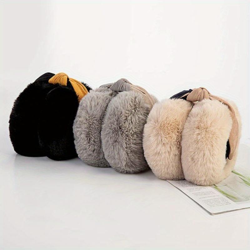 1 Stück Ohrenschützer, Damen Ohrenschützer Winteraccessoires Flauschig Plüsch Faltbar für Mädchen Damen