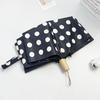 Retro Polka Dot Dual-Use Folding Umbrella: Windproof, Sturdy, Automatic Sunshade for Women