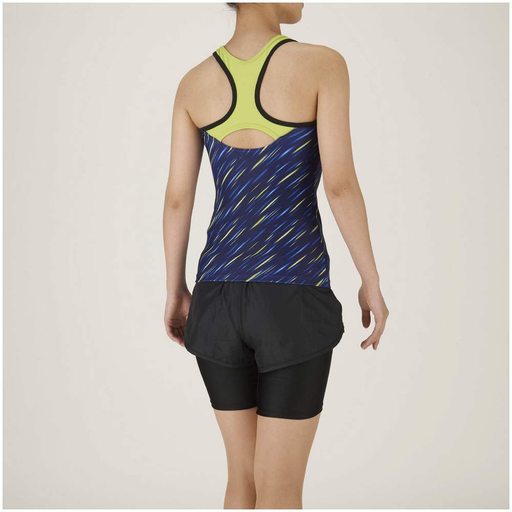 Mizuno Gym Fitness Swimsuit Size Blue Women's (3/4 Length) N2JG984427, M,