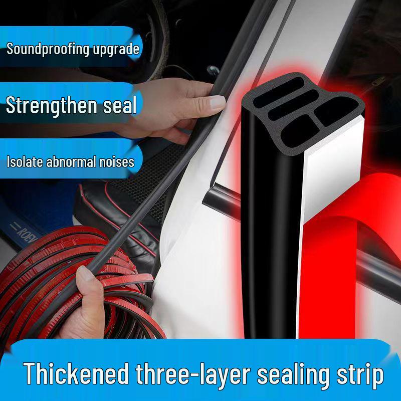 Three-Layer Universal L-Shaped Car Sealing Strip for Noise Reduction and Soundproofing