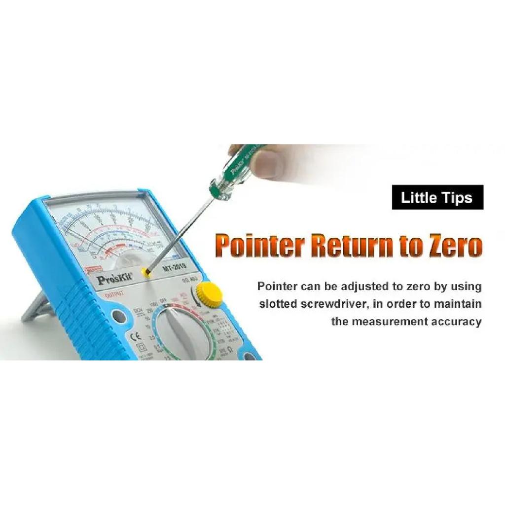 ProsKit MT-2019 Protective Function Analog Multimeter Safety Standard Professional Ohm Test Meter Tester Analog
