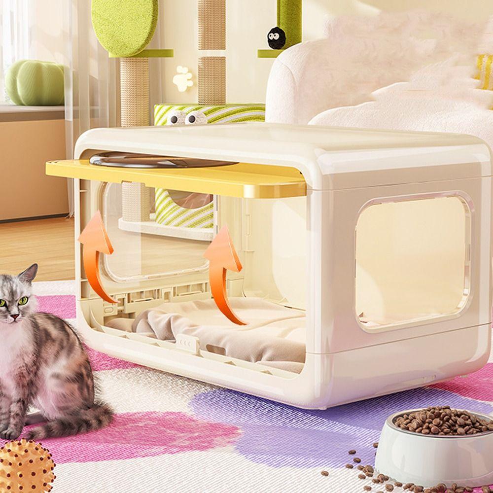 Ventilated Cat Shelter Double Layer Cat Sleep House Semi Enclosed Cat Bed  for Small Cat Dog