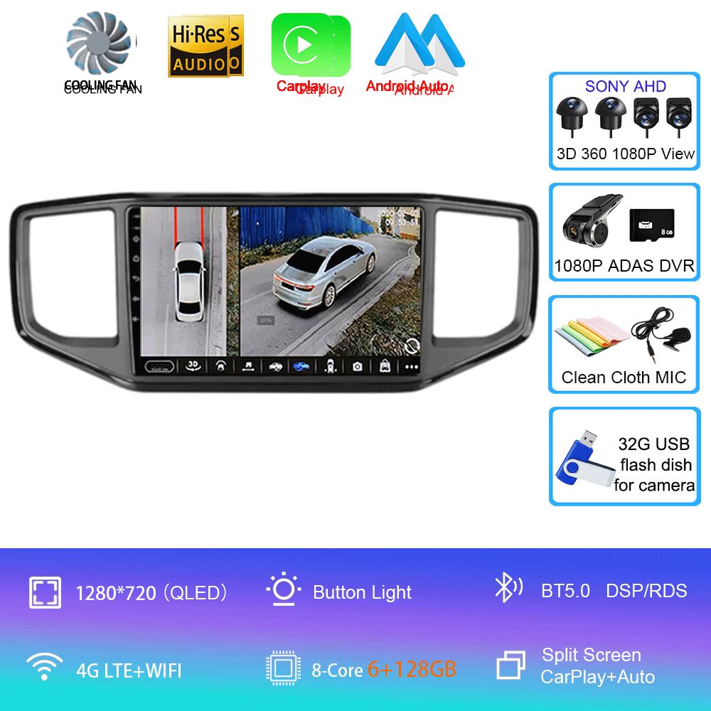 Player video Android 14 Pentru Volkswagen VW Amarok 1 2016 - 2020 Unitate principală multimedia Mașină GPS Radio auto Navigație DVD BT