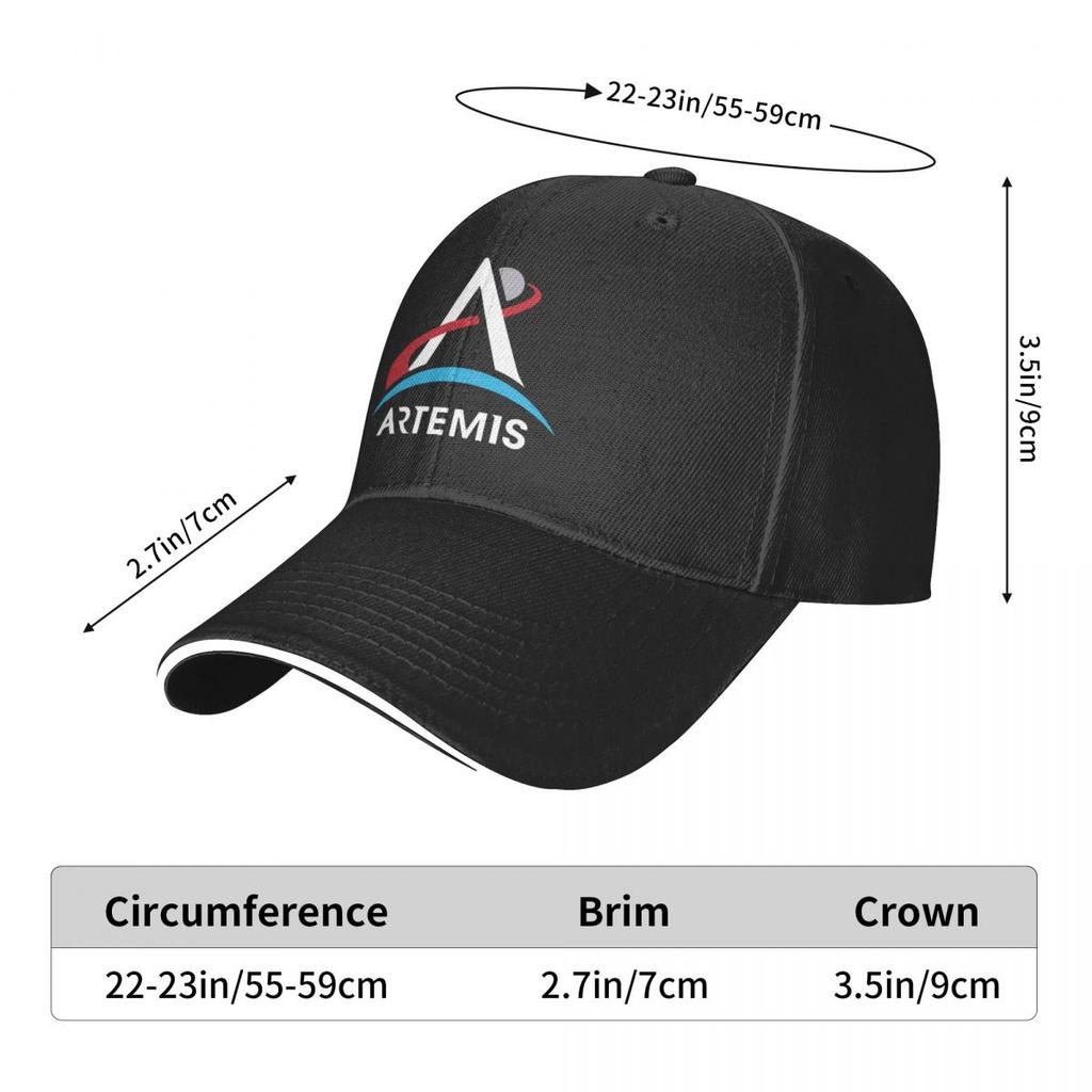 Artemis-Programm-Logo Mars 2024 Weltraum-Astronaut Baseballkappen Casquette Unisex Hüte