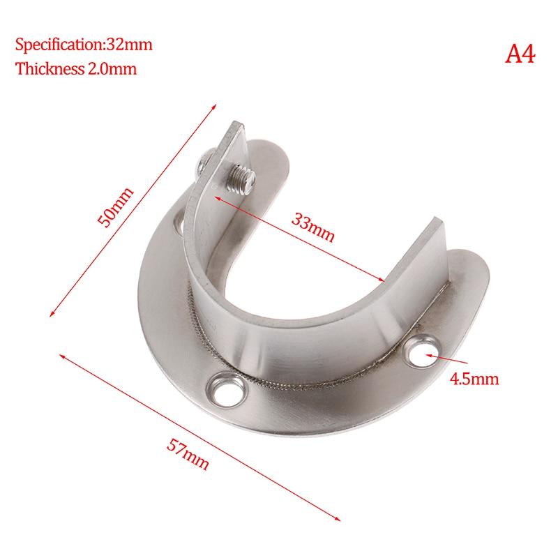 Supporto per Armadio 19/22/25/32mm Presa per Asta Acciaio Inossidabile Supporto per Asta a Flangia Supporto per Asta Tenda Doccia Supporto di Tensione
