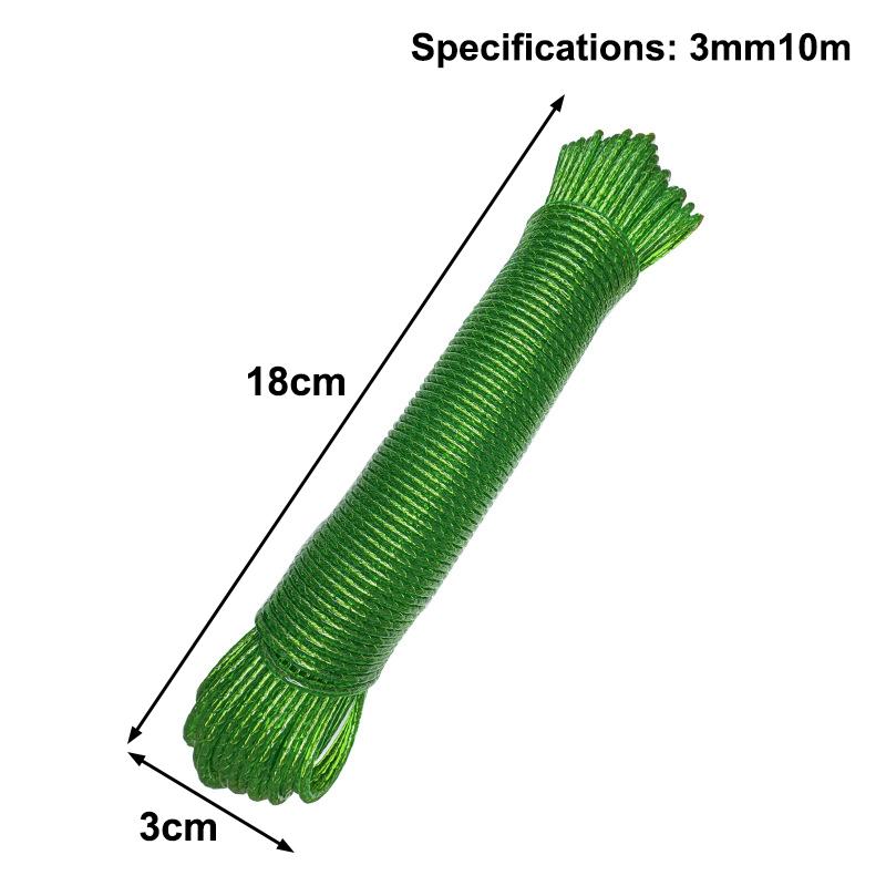 10/20/30/50M Pvc Coating Steel Clothesline Outdoor Portable Clothesline Garden Camping Travel Clothes Drying Rope