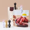 4 Pièces Aspect Vif Longue Queue Poignée Antidérapante Pinces à Linge Forme Créative de Chats Pince à Ressort pour Couette Couverture Drap de Lit Fournitures Ménagères