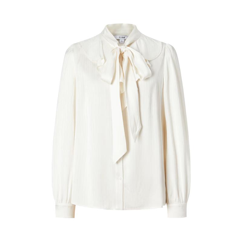 JUZUI Women s Palace Style Flowy Neck Blouse L