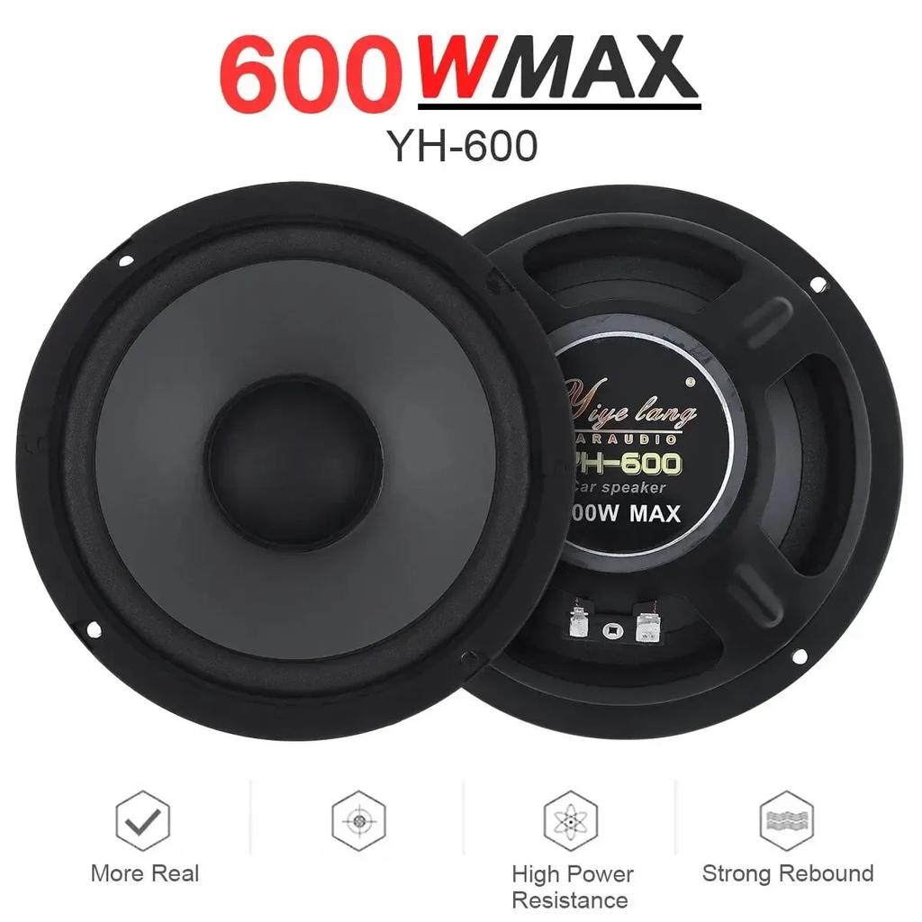 4/5/6 Inch Car Speakers 600W Subwoofer Car Audio Speaker Full Range Frequency Automotive Speakers Car Audio Horn for Vehicle