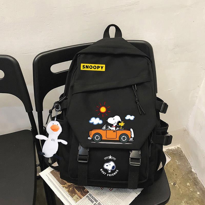Nylon School Bag Boy Girl Fashion Backpack Student Handbag With Pendant Bag
