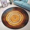 Farmhouse Rustic Tree Rings Rustic Area Rug Round Circle Carpet Livingroom Bedroom Floor Mats for Bathroom Modern Home Decor