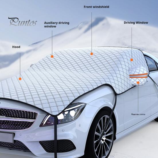 Automobile Ice Shield Snow Cover Foldable Design Wear Resistant Easy Installation Anti-Freezing Winter Car Windshield Snow Cover