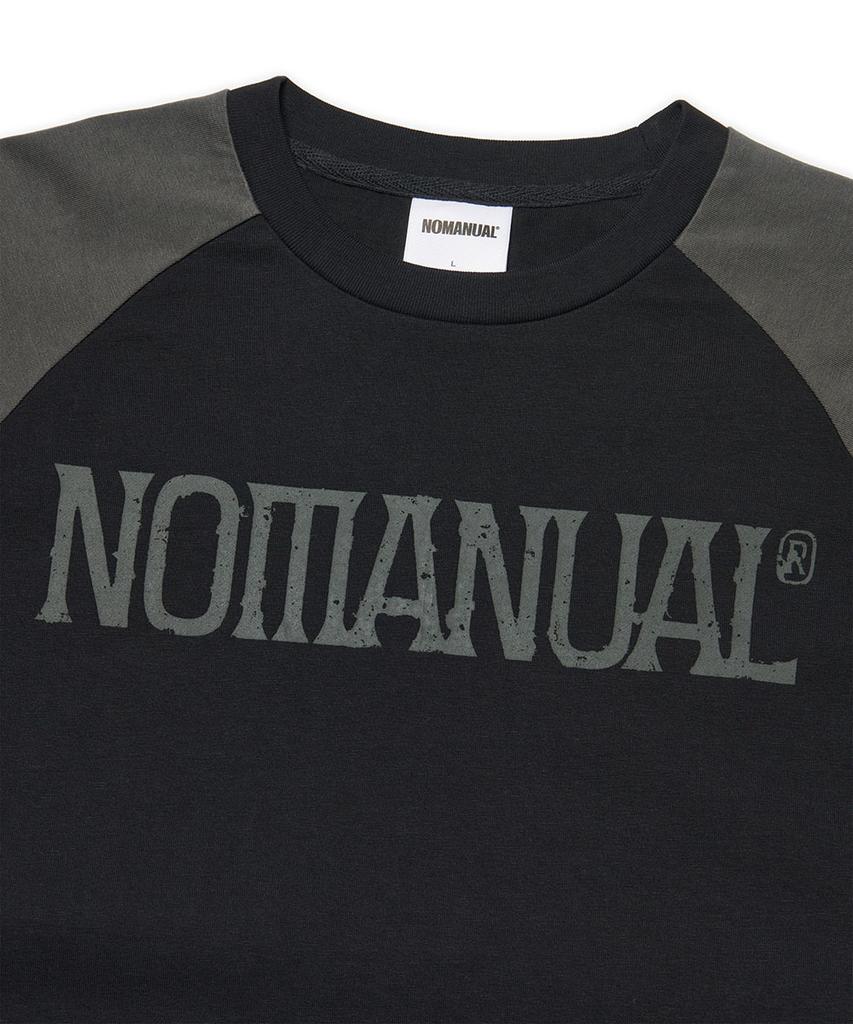 Nomaenyueol Duo Tone Raglan Long Sleeve Tee - Black