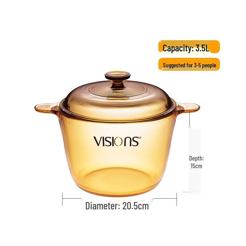 

Corning 3.5L Amber Vision Glass Pot