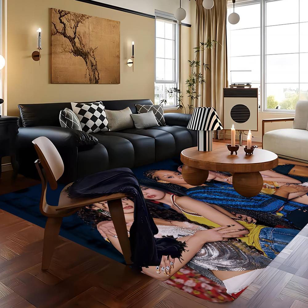 Kpop Band K-KatseyeS Room Mats Retro Multiple Choice Living Room Kitchen Rug Non-Slip Welcome Rug