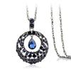 Retro Round Diamond-encrusted Long Women's Atmosphere Versatile Crystal Sweater Chain Design Sense