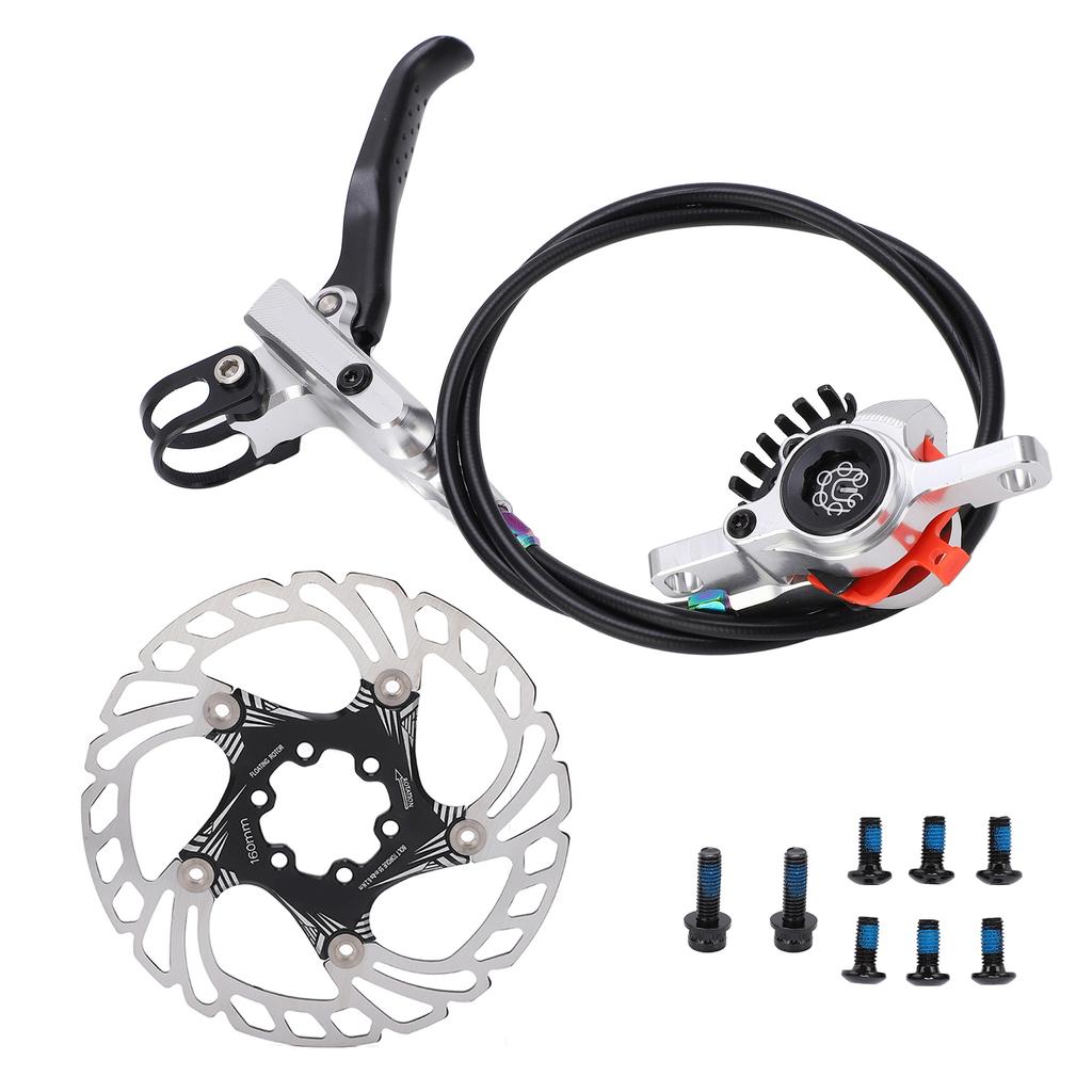 MEIJUN Fahrrad-Scheibenbremsensatz Fahrrad-Scheibenbremsen-Umrüstsatz für Rennrad-MountainbikesSilber