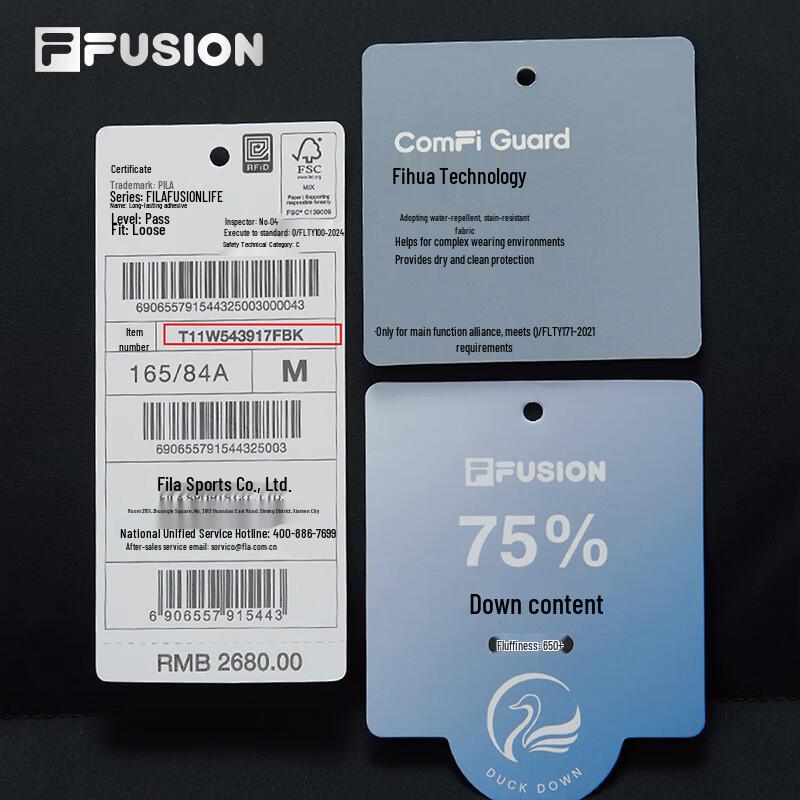 FILA FUSION Women's Hooded Loose Long Down Jacket