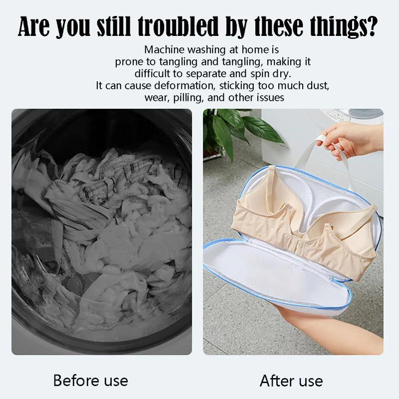 3pcs Anti deformation Bra Mesh Bag Machine-wash Special Polyester Bra Mesh Bags Laundry Brassiere Bag Cleaning Underwear Sports Bra